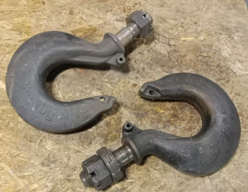 LOT OF 2) CROSBY 319N CRANE / HOIST SWIVEL HOOK 319N