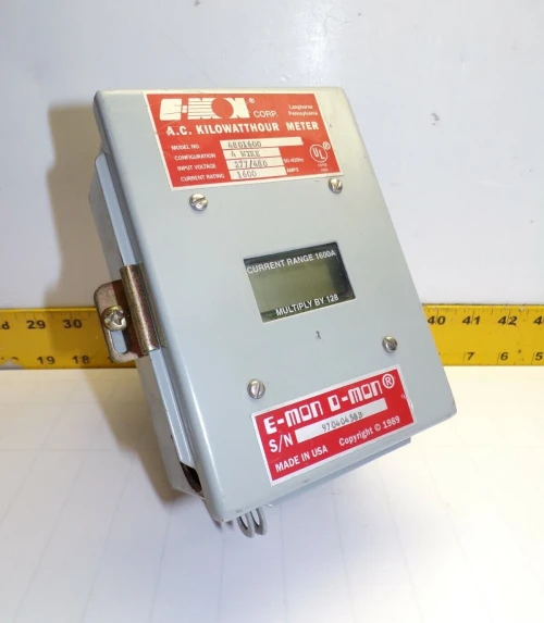 E-MON D-MON A.C. KILOWATTHOUR METER 4 WIRE 277/480 VAC 1600 AMPS 4801600