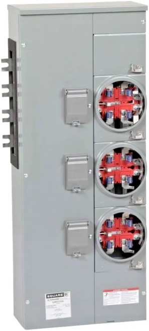 New Square D Ringless 5 Jaw 3 Meter Branch Unit 208y/120V 3PH 4W 3R EZMH313225