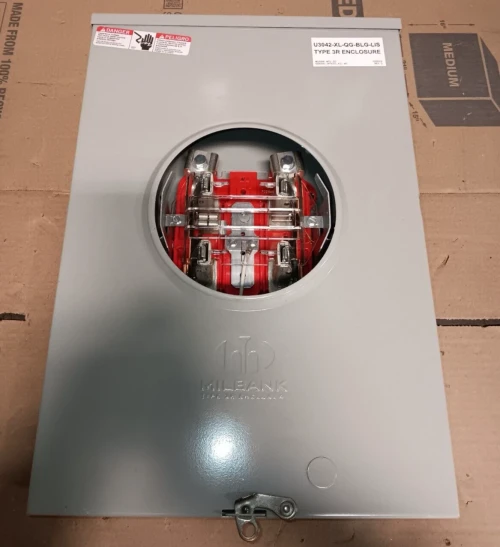 NEW MILBANK U3042-XL-QG-BLG-LIS 200AMP RINGLESS METER SOCKET LEVER BYPASS 5 JAW