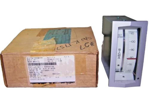 NEW SIGMA TEMPERATURE METER 60" - 110" OF WATER 115 VAC 9262X-11-E
