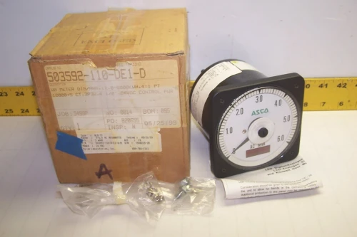 NEW ASCO BLD-77 0-6.0 AC MVA PANEL METER 503592-110-D-E1-D-M