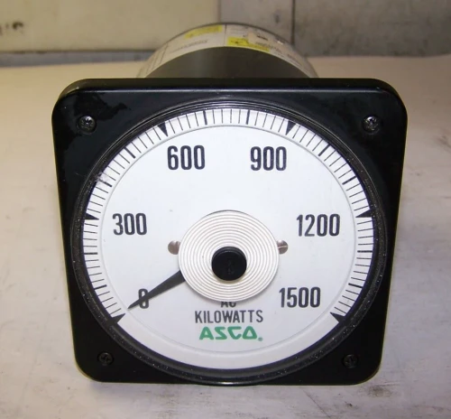 NEW ASCO CROMPTON BLS-77 0-1500 AC KILOWATTS PANEL METER 491942-044-D-V