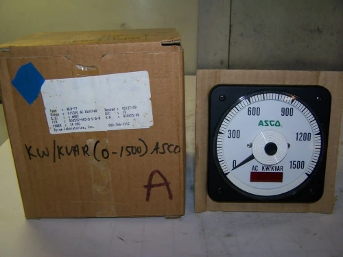 NEW ASCO CROMPTON BLD-77 0-1500 AC KW/KVAR PANEL METER 503592-065-D-U-D-M