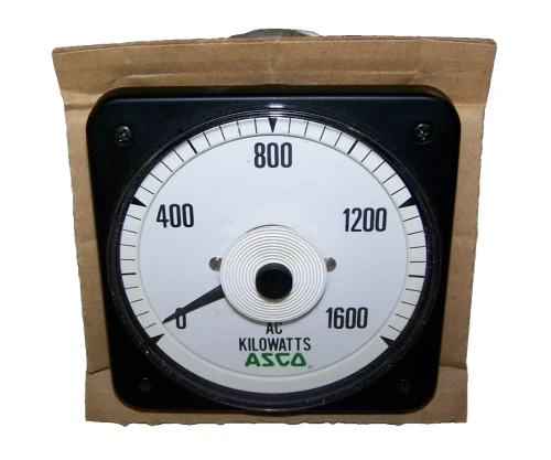 NEW ASCO CROMPTON BLS-77 0-1600 AC KILOWATTS PANEL METER 491942-040-D-V