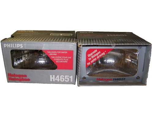 2) NEW PHILIPS H4651 HALOGEN HIGH BEAM FOR 4 HEADLIGHT SYSTEM LOT OF 2