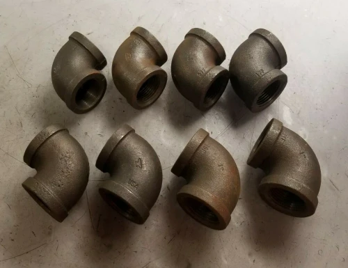 8) NEW ANVIL 1"NPT BLACK MALLEABLE IRON UNION 90 DEGREE ELBOW LOT OF 8