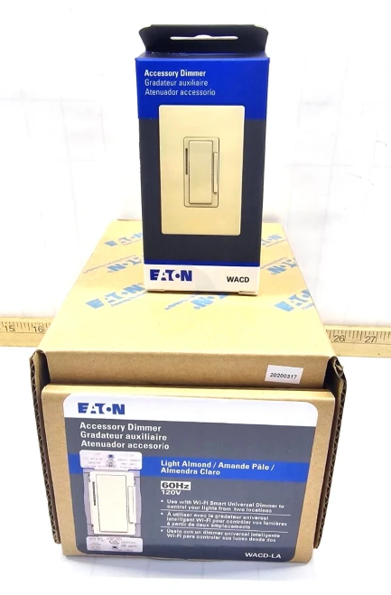 6) New Eaton Wi-Fi Smart Accessory Dimmer Switches 120V Almond WACD-LA-SP-L
