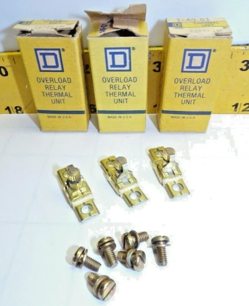 3) NEW SQUARE D OVERLOAD RELAY HEATER ELEMENT A3.61 LOT OF 3