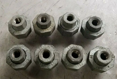 8) NEW GRINNELL 1/4" NPT CAST IRON PIPE UNION 150# LOT OF 8