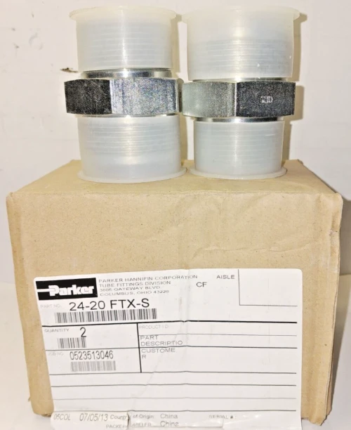 2) NEW PARKER MALE CONNECTORS SMB-20 SMA-24 24-20FTXS LOT OF 2