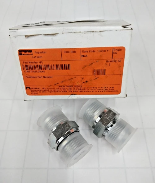 2) NEW PARKER HYDRAULIC CONNECTOR 1" HOSE X 1-1/16" SAE CJ11861 LOT OF 2