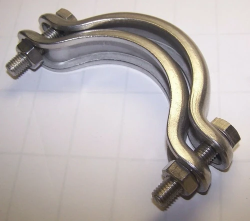 NEW 4" STAINLESS STEEL SS304 TWO BOLT PIPE CLAMP COUPLING