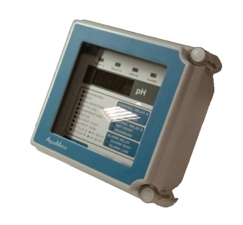 NEW AQUAMETRIX pH ANALYZER CONTROLLER 0-14 pH 5 AMP 120 VAC 8 VA 2200P