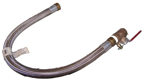 NEW FLOW DESIGN FIRE RETARDANT 1" PYRO SS HOSE W/ BRASS VALVE 24H118-068-RS