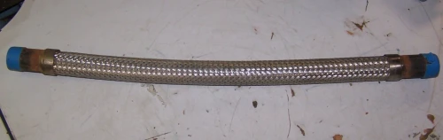 NEW MEGAFLEX 1" STAINLESS STEEL BRAIDED FLEX HOSE 24-1/8" LENGTH STEEL FITTING