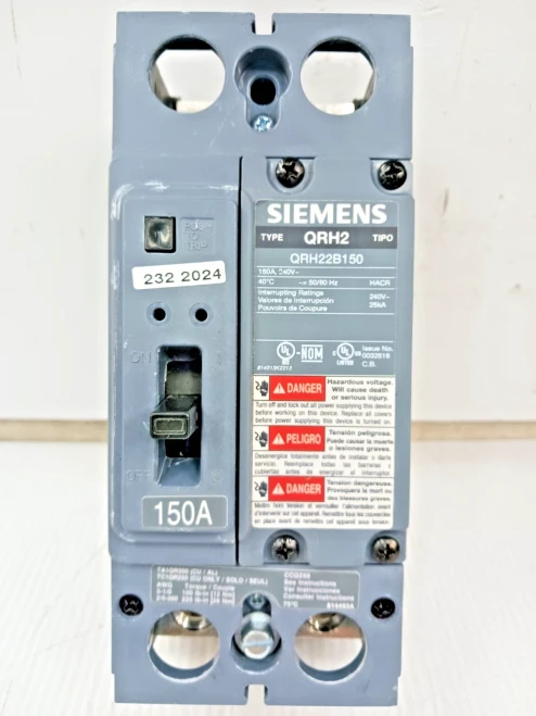 New Siemens 150 Amp Circuit Breaker 2 Pole 240 VAC QRH22B150