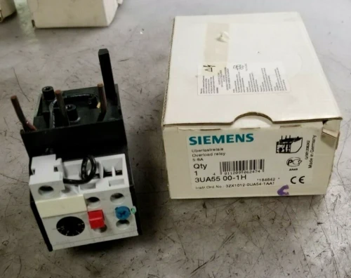 NEW SIEMENS 3UA55 00-1H THERMAL OVERLOAD RELAY 5 TO 8 AMP 600 VAC