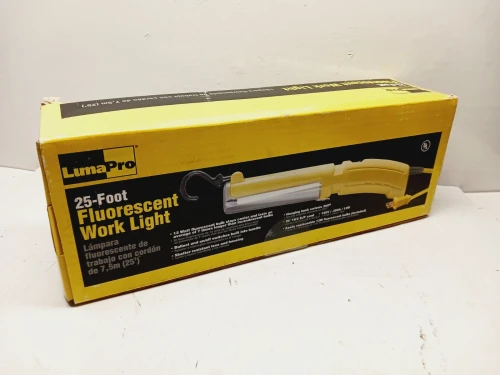 NEW SEALED LUMAPRO 4XP68 25-FOOT FLUORESCENT WORK LIGHT 125V/.350A/13W