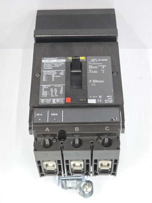 New Square D PowerPact 20 Amp I-Line Circuit Breaker 600V 3P 100 kA HJA36020