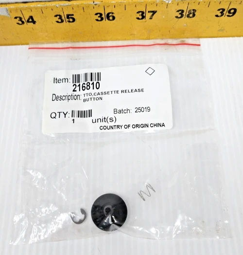 New Videojet TTO Cassette Release Button, Spring & Retaining Ring 216810