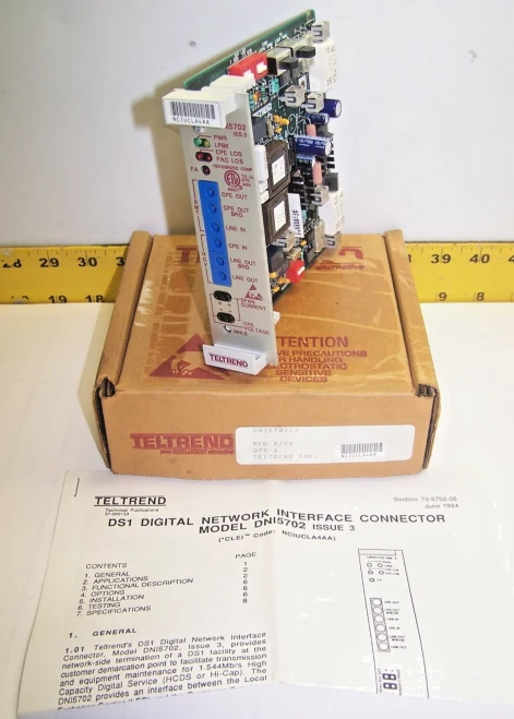 New Teltrend Digital Network Interface Connector Model DNI5702 Issue 3