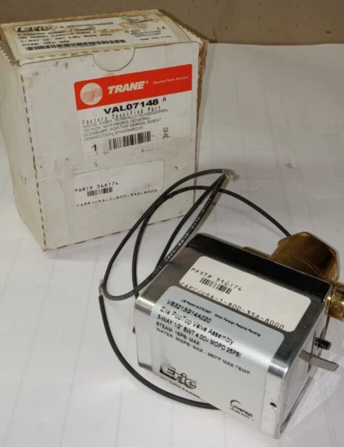 NEW TRANE ERIE 3-WAY MOTORIZED VALVE 1/2" SWT 300 IN H²O VAL07148 VS3213G14A020