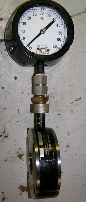ONYX VALVE PRESSURE TRANSMITTER AND 60 PSI GAUGE 161-0200-12-02-03