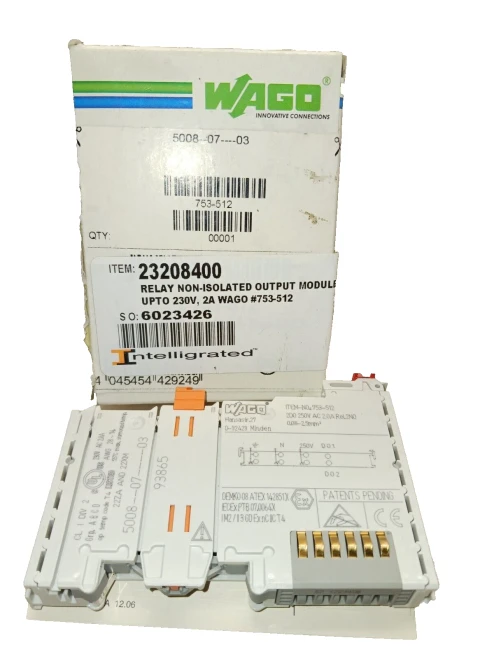 NEW WAGO NON ISOLATED OUTPUT MODULE 753-512 INTELLIGRATED 23208400