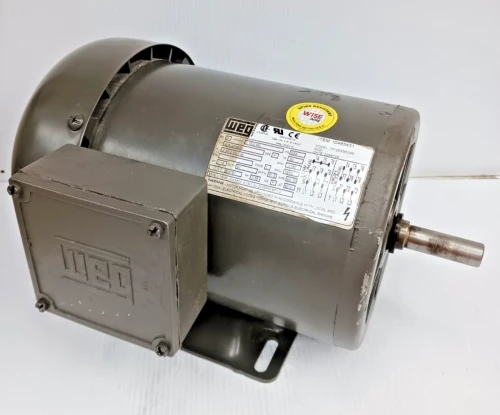 New Weg .75 HP Ac Electric Motor 56 Frame 1160 Rpm 208-230/460 Vac Tefc