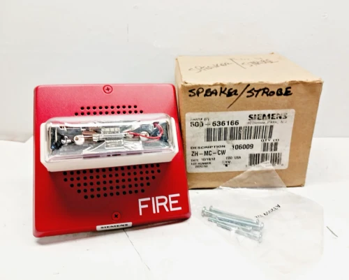 New Siemens Red Horn/Strobe Alarm 500-636166