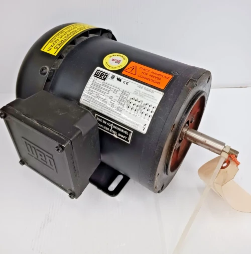 New Weg 1/2 HP Ac Electric Pump Motor 56J Frame 3470 Rpm 208-230/460 Vac Tefc