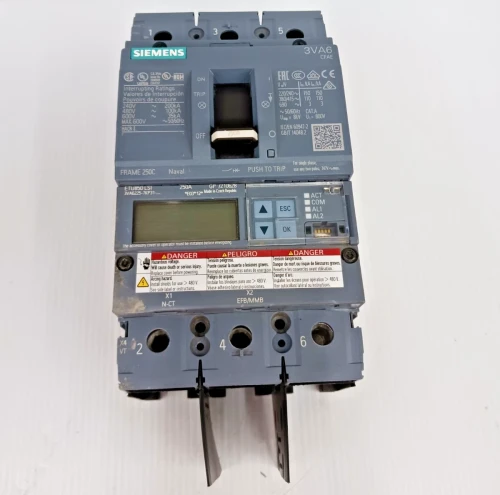 Siemens 250 Amp Circuit Breaker 3VA6225-7KP31 3 Pole 600 Vac *Flaw