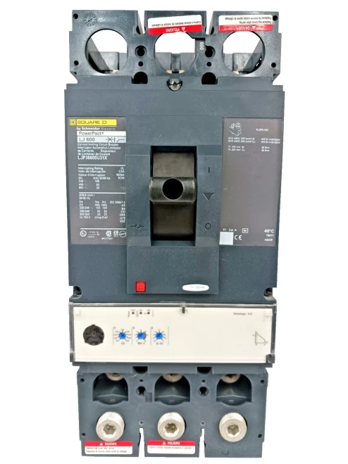 Square D PowerPact 600 Amp Circuit Breaker 3 Pole 600 VAC LJP36600U31X