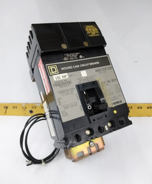 Square D 100 Amp I-Line Shunt Trip Circuit Breaker 600 VAC 3 Pole FH361001021
