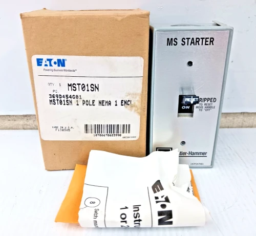 New Eaton / Cutler-Hammer Single Pole Motor Starter 1 HP 115-277 VAC MST01SN