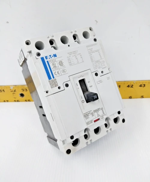 Eaton 70 Amp Circuit Breaker 600 VAC / 250 VDC 3 Pole PDG23G0070TFFL