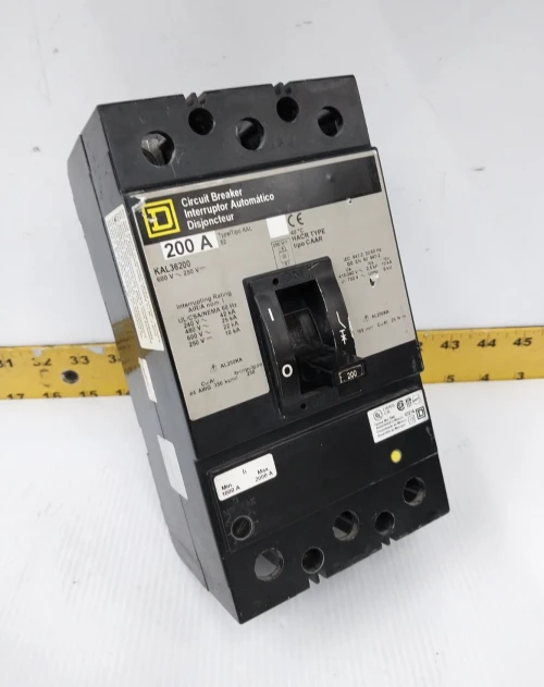 Square D 200 Amp Circuit Breaker 600 VAC / 250 VDC 3 Pole KAL36200