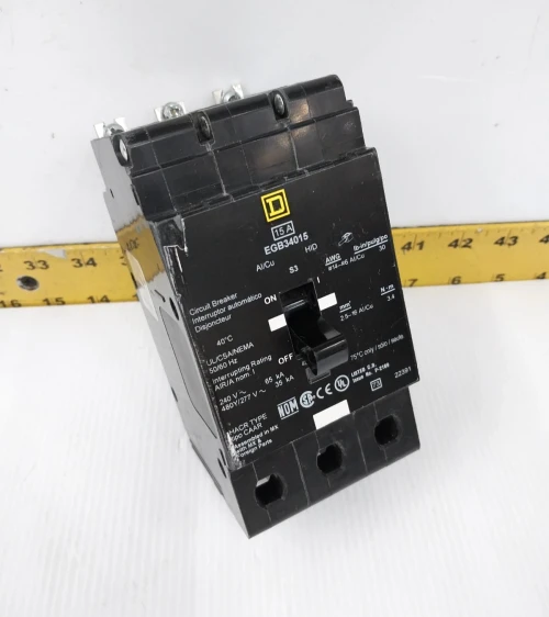 Square D 15 Amp Bolt-On Circuit Breaker 480Y/277 VAC 3 Pole EGB34015