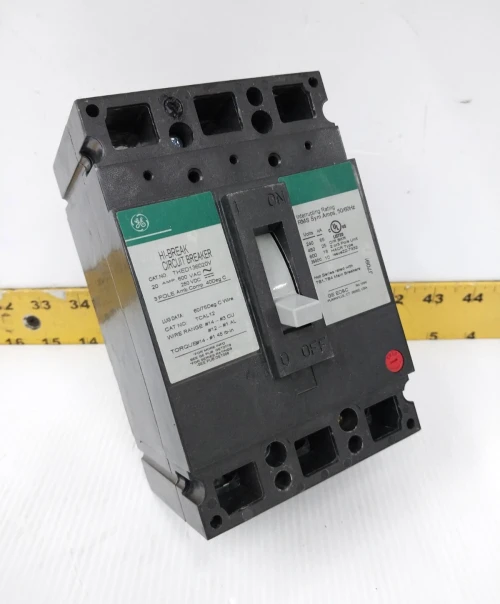 GE 20 Amp Circuit Breaker 600 VAC / 250 VDC 3 Pole THED136020V