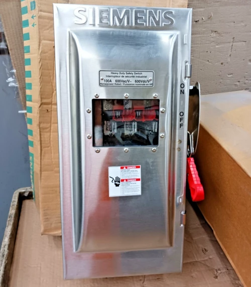 New Siemens 100 Amp Stainless Steel Safety Switch HF363SW 3 Pole 600 Vac 4x