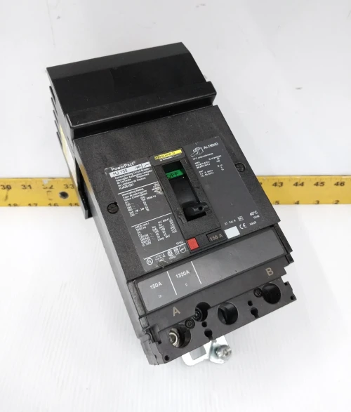 Square D PowerPact 150 Amp I-Line Circuit Breaker 600 VAC 2 Pole HJA261501
