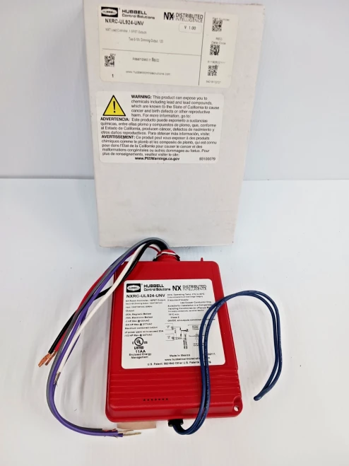 New Hubbell NXRC-UL924-UNV NXT Load Controller 1 SPST Two Dimming Output