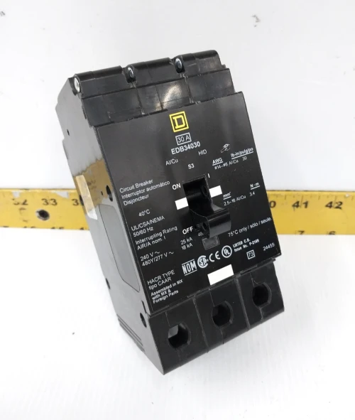 Square D 30 Amp Bolt-On Circuit Breaker 480Y/277 VAC 3 Pole EDB34030