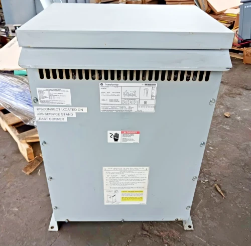 GE 30 KVA DRY TYPE TRANSFORMER 480▲ HV 208 120 LV 3 PHASE 9T10A1002 3R Outdoor