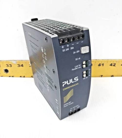 New PULS Dimension DIN Rail Power Supply 20 Amp 24 VDC Single Phase CP20.241
