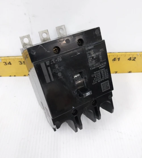 Eaton 20 Amp Bolt-On Circuit Breaker 277/480 VAC 3 Pole GHB3020 (Flaw)