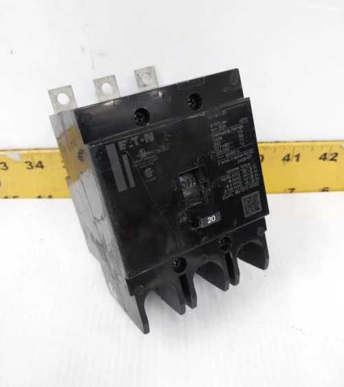 Eaton 20 Amp Bolt-On Circuit Breaker 277/480 VAC 3 Pole GHB3020