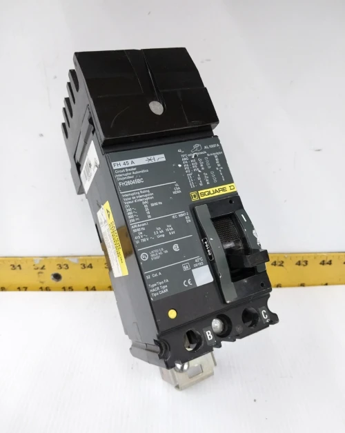Square D 45 Amp I-Line Circuit Breaker 600 VAC / 250 VDC 2 Pole FH26045BC