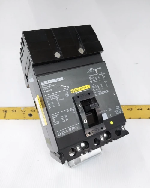 Square D 60 Amp I-Line Circuit Breaker 600 VAC / 250 VDC 3 Pole FA36060